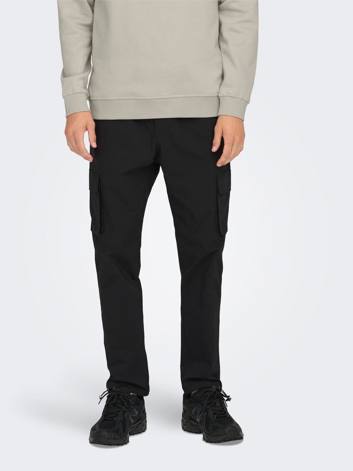 ONSCOMMON Slim Fit Cargo-Hose Black