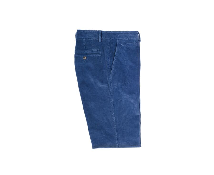 Pantalon chino velours côtelé homme Bleu Denim - NORMAN