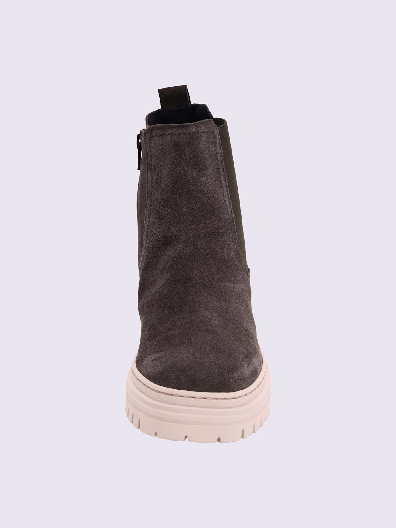 Bottines cuir velours de veau