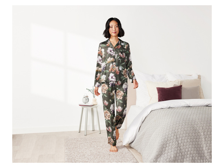 Satijnen dames pyjama 2-delig