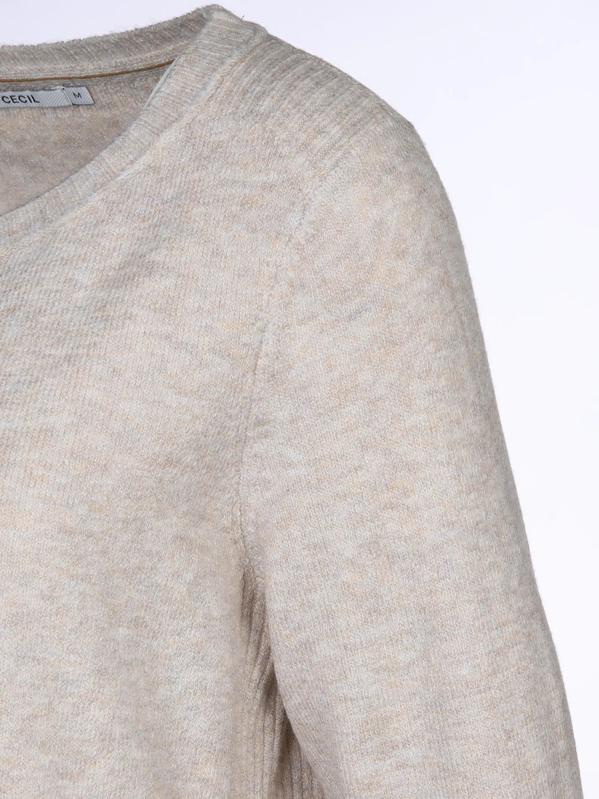 Damen Pullover mit Rippdetails