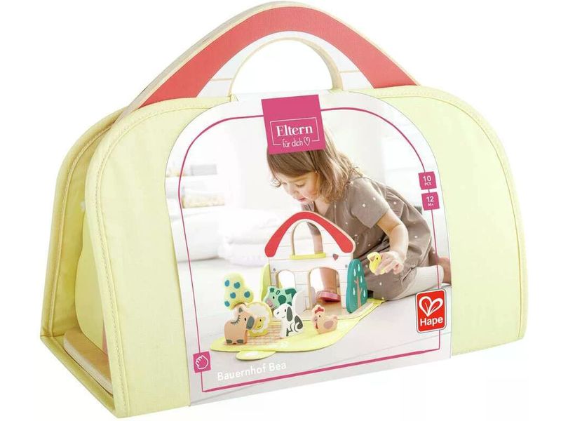 Hape Beschäftigungsspielzeug Farm House Faith Farbenfroher Bauernhof für Kinder