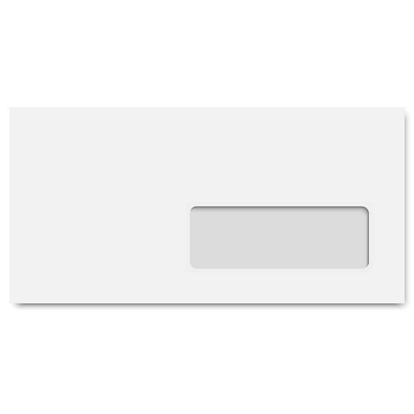 Clairalfa Enveloppe extra blanche DL 110 x 220 mm 80g avec fenêtre 35 x 100 mm fermeture bande auto-adhésive - Boîte de 500