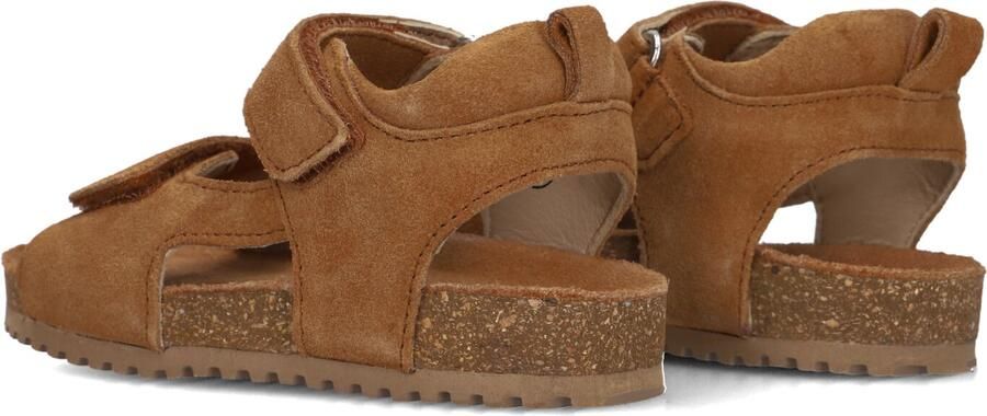 Ton & Ton Jongens Platte sandalen Lars Camel Suède Plateauzool