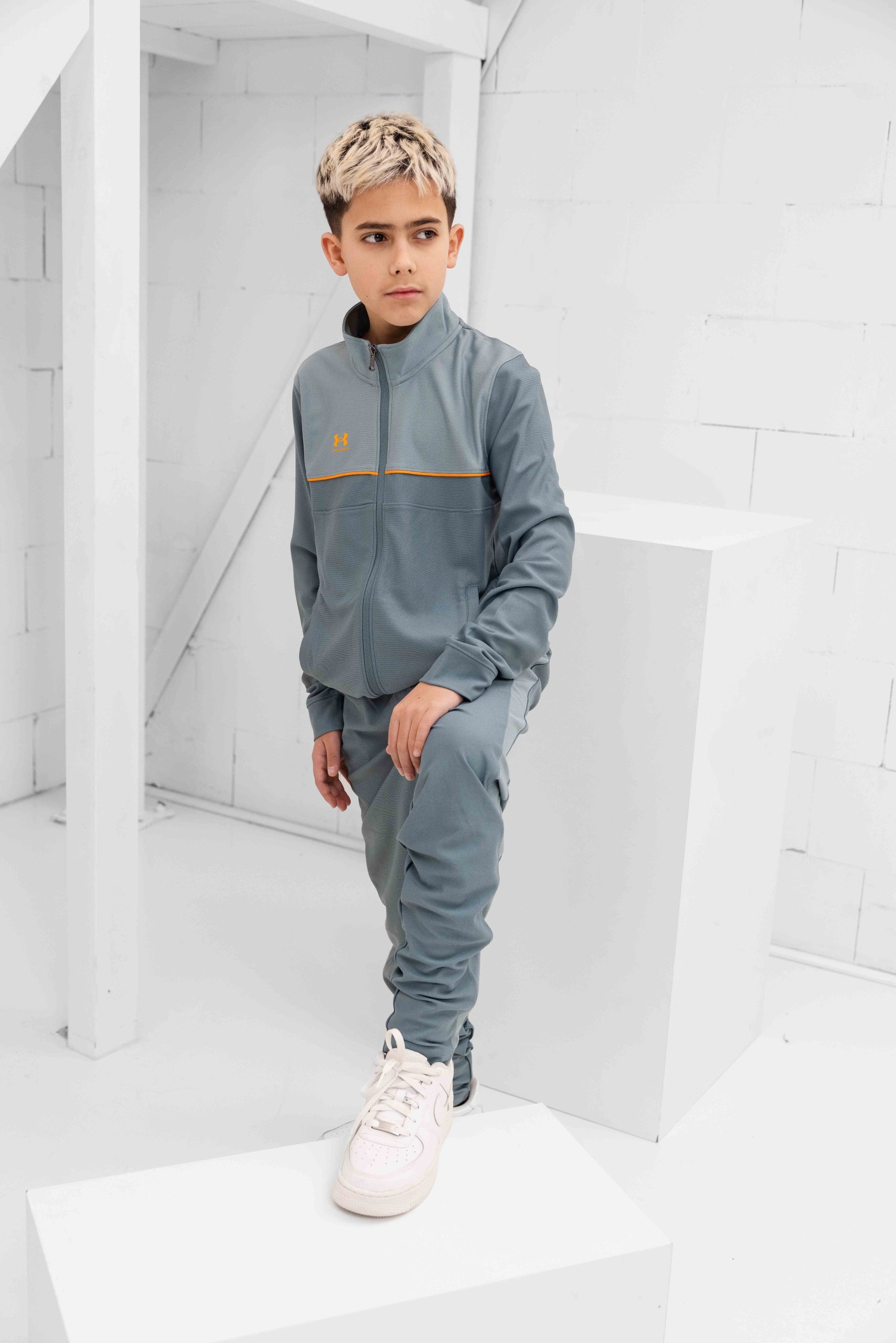 Under Armour Challenger Trainingspak Kids Blauw/Oranje