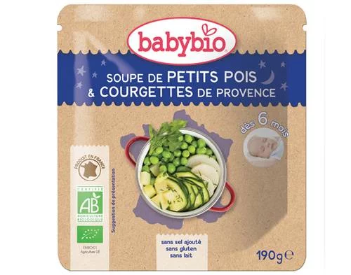 Sachet Soupe Bonne Nuit - Soupe de Petits Pois & Courgettes de Provence