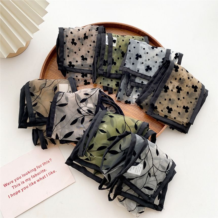 LANWO - Jacquard Mesh Sjaal
