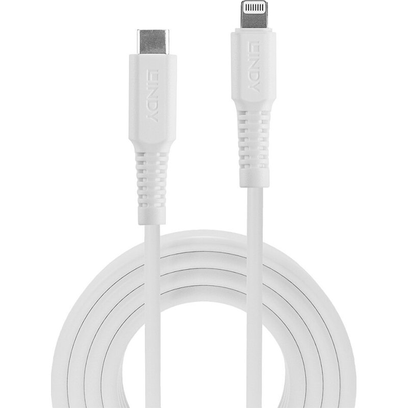 Lindy Câble USB Type C vers Lightning, Blanc, 3m