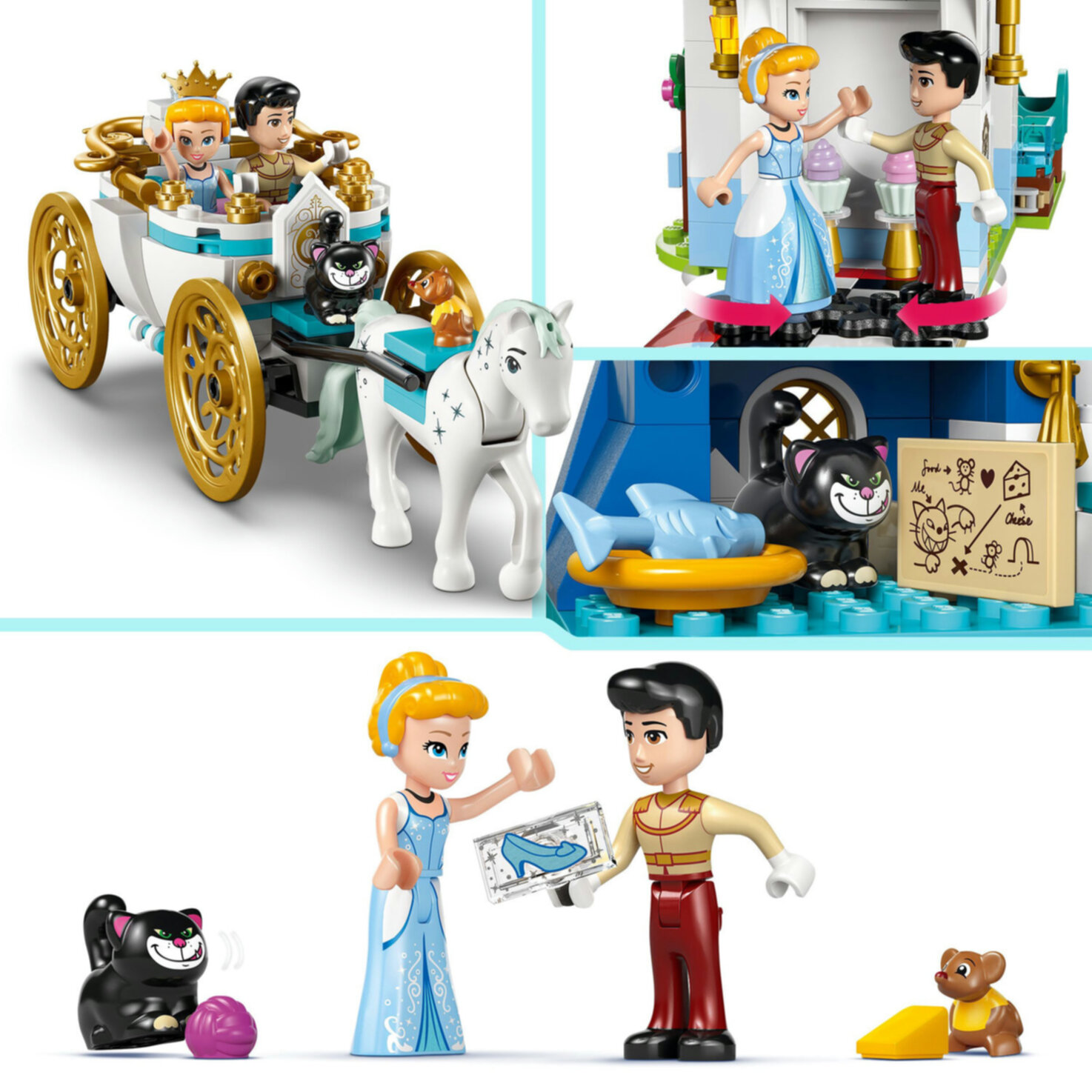 LEGO® Disney Princess 43275 Cinderellas Schloss und Pferdekutsche 6+ Jahre