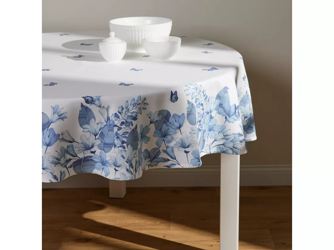 Nappe Imprimée Delioso Blanc Moyen Ø160