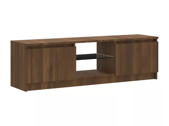 Meuble TV avec lumières LED chêne marron 120x30x35,5 cm