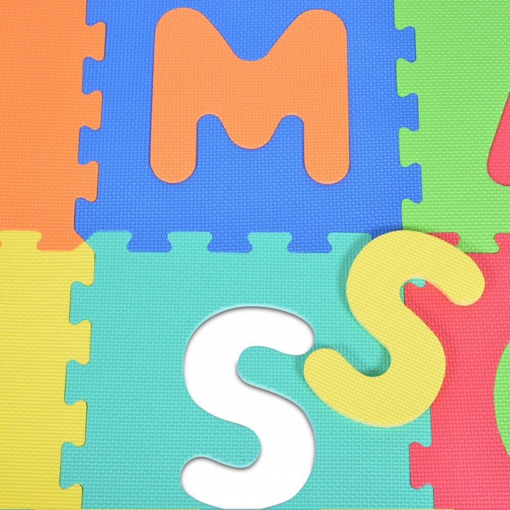 Moni Puzzle Spielmatte 26 teilig Alphabet Puzzleteppich Teilegröße 32 x 32 cm bunt
