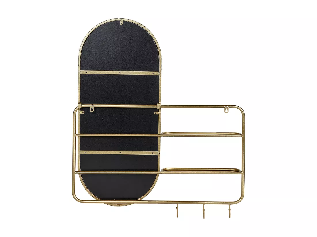 Miroir BRION 72 cm 80 cm Métal Doré