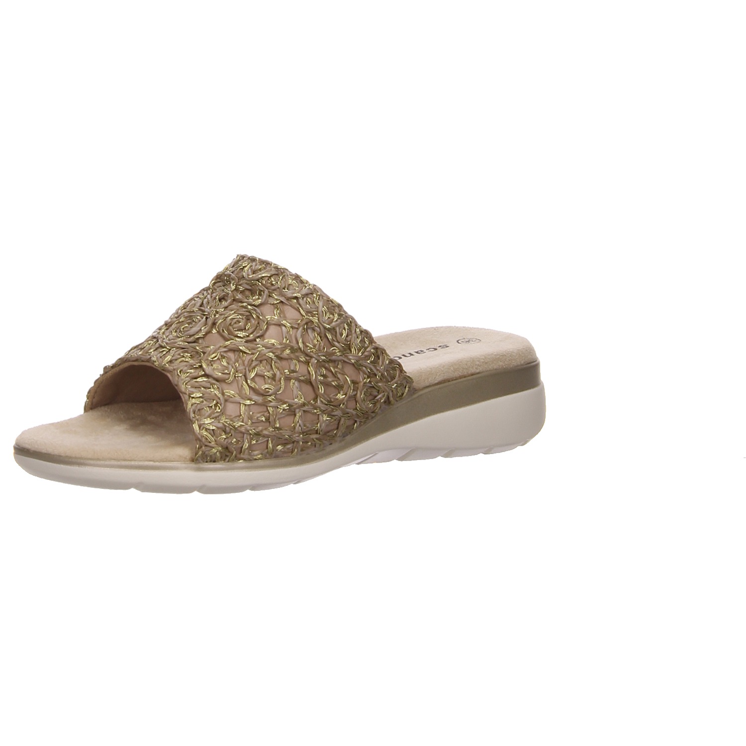 Scandi Pantoletten gold gold/silber/bronce