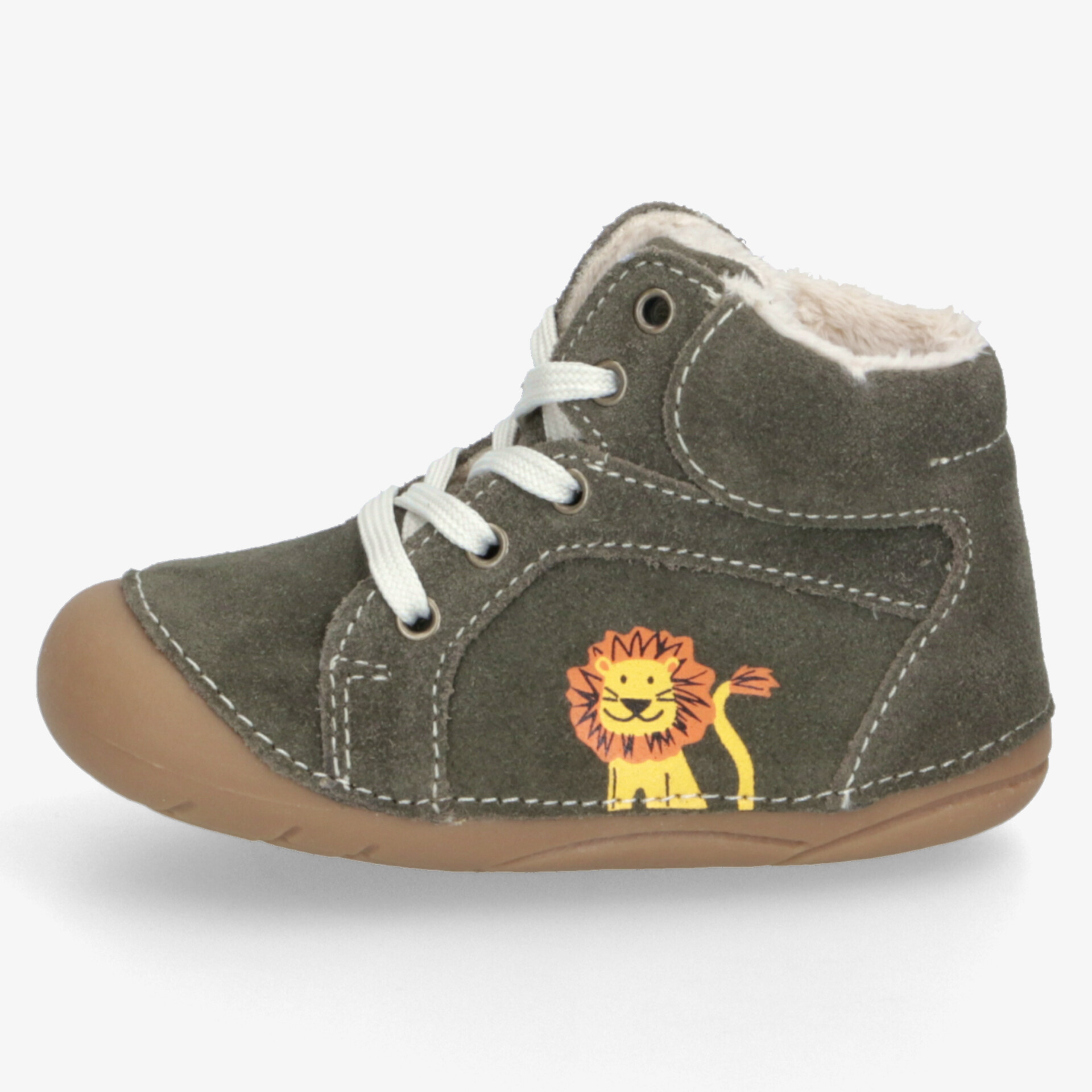Bambulini Kinder Schnürstiefel olive