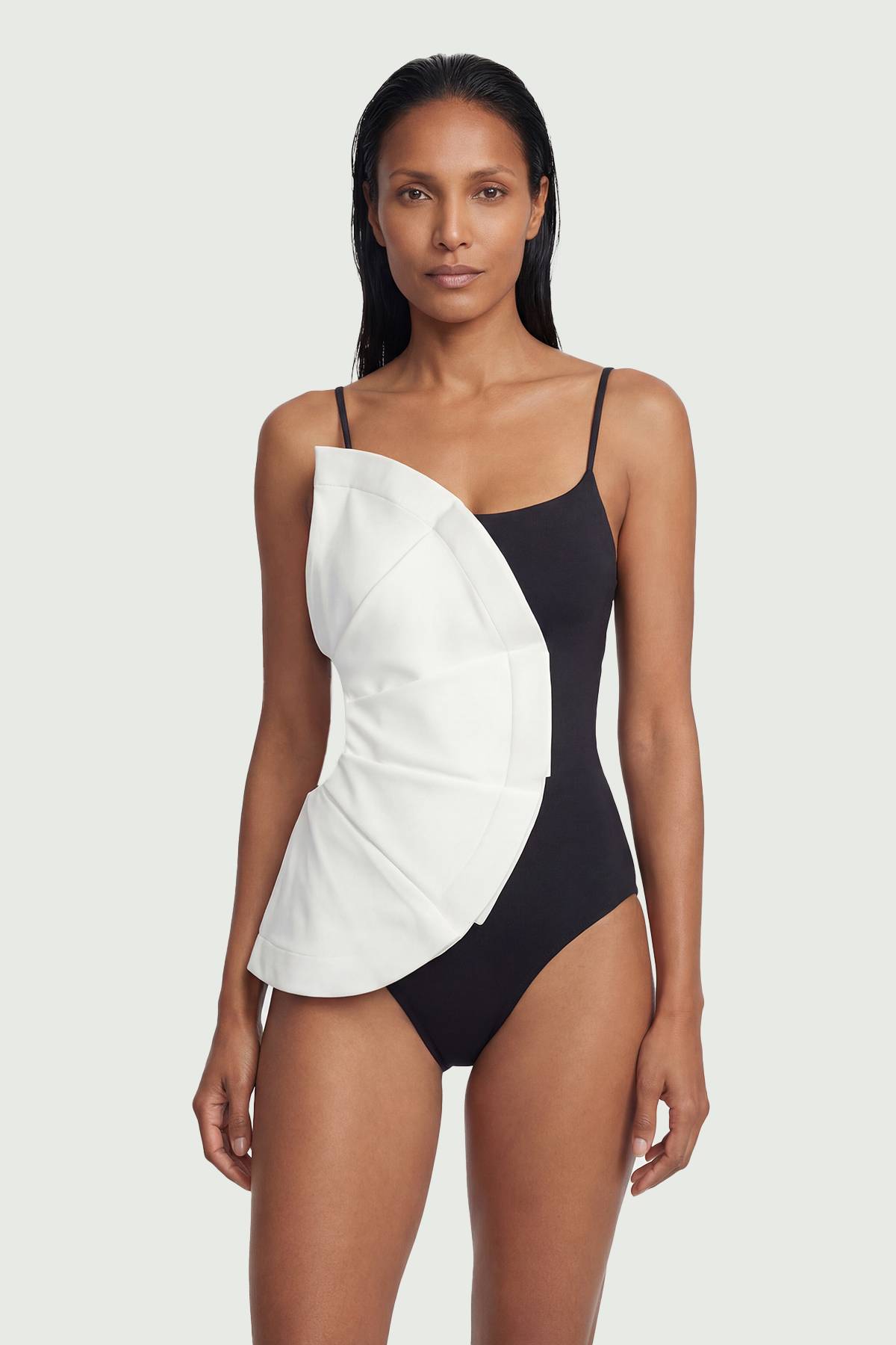 KarenMillen Maillot De Bain Échancré À Volants Et Bretelles Croisées