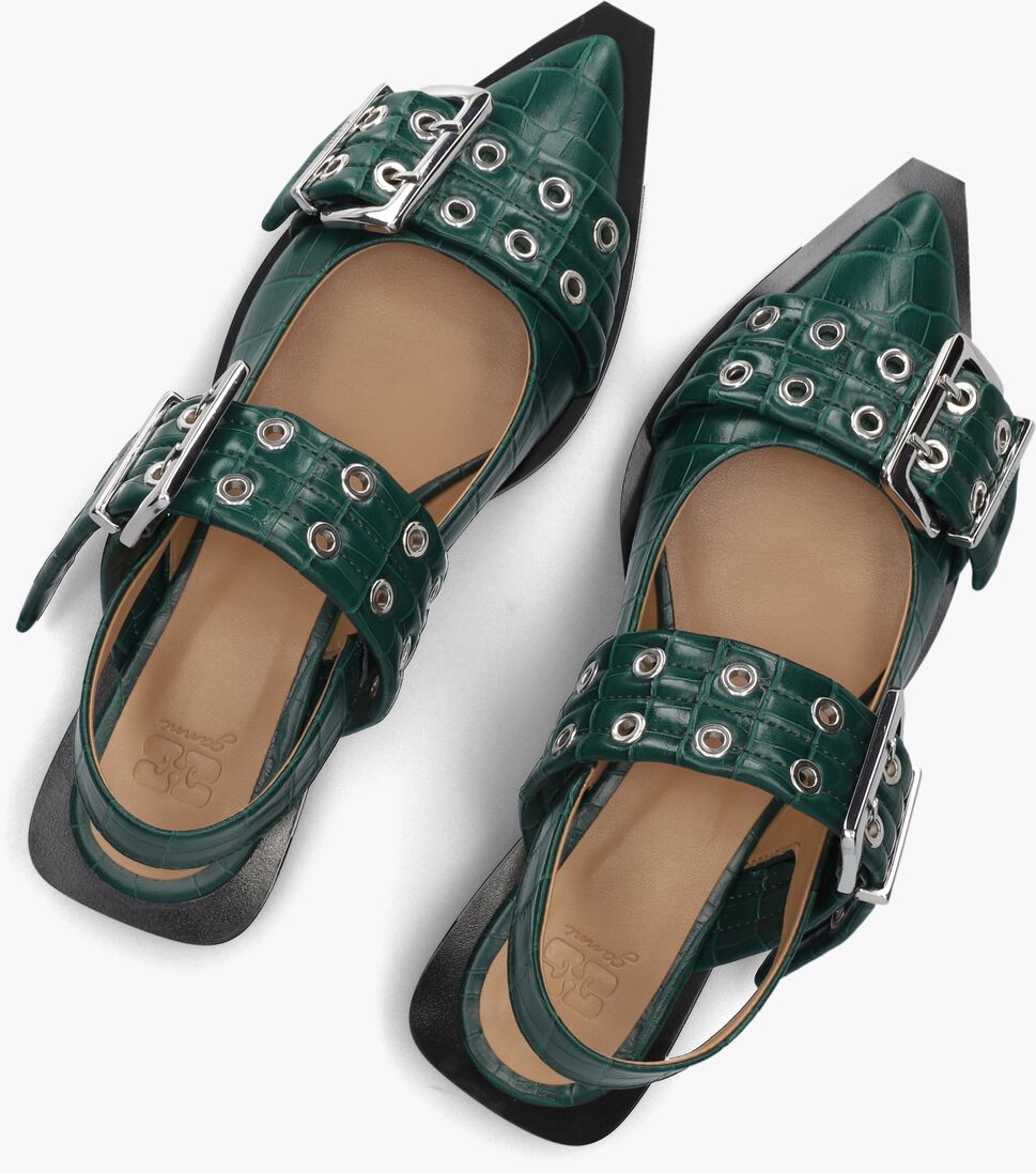 groene ganni ballerina's 53005