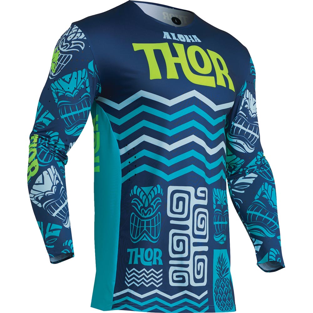 Thor Motocross - Maillot Prime Aloha Navy / Turquoise / Vert