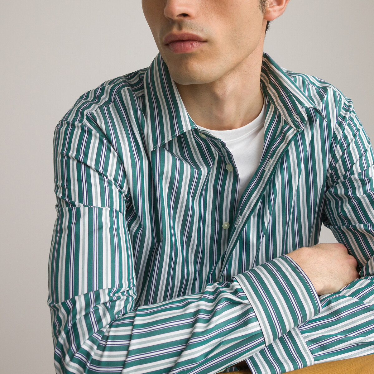 COLEÇÕES LA REDOUTE<br>Camisa de manga comprida slim