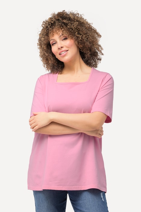 T-Shirt, A-Linie, Carree-Ausschnitt, Halbarm