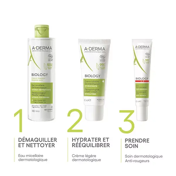 Creme Hidratante Dermatológico Orgânico Leve A-Derma Biology 40ml