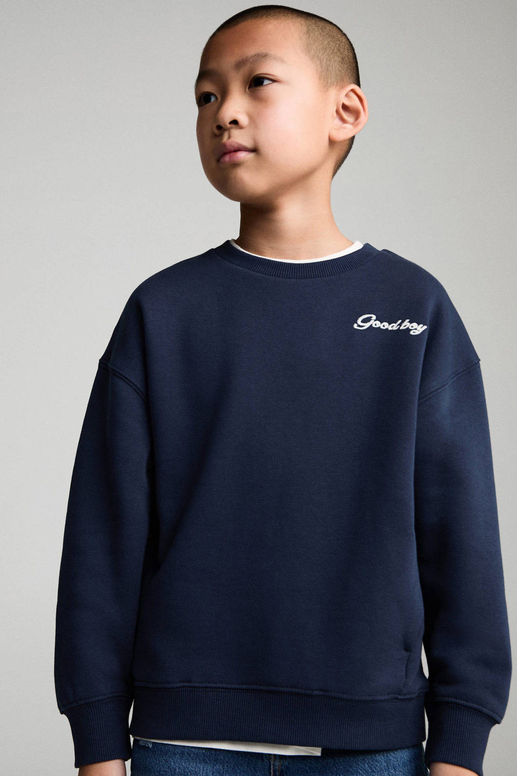 Mango Kids kerstsweater blauw