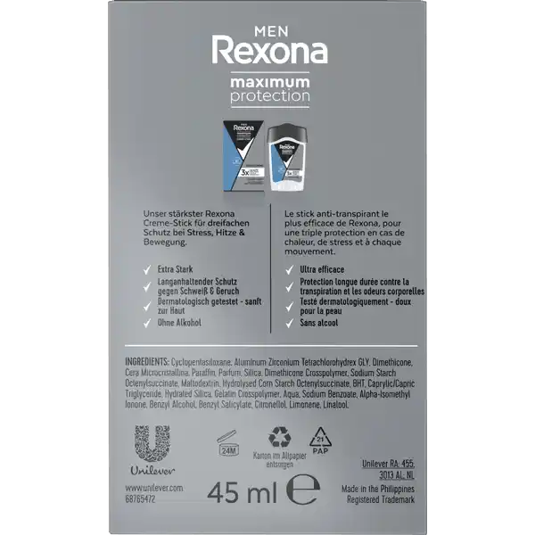 Maximum Protection Deo Creme Clean Scent