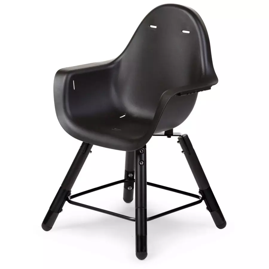 CHILDHOME Hochstuhl Evolu 2 schwarz schwarz 2 in 1 + Ring