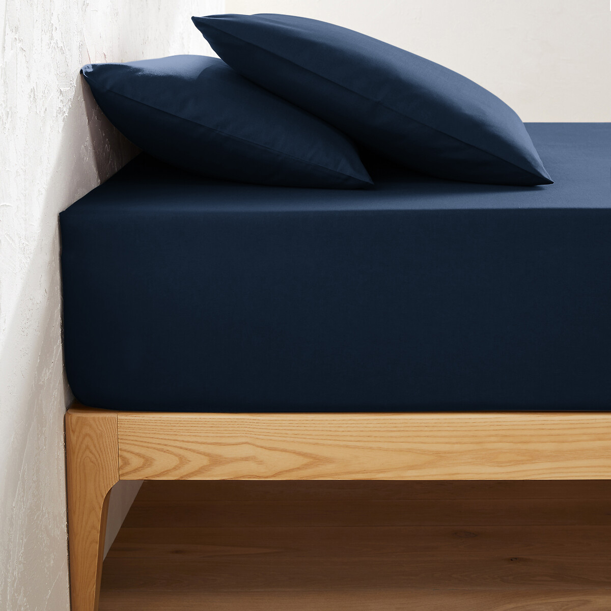 LA REDOUTE INTERIEURS<br>Lençol de algodão liso com elástico, dobrável, 32 cm, Scenario