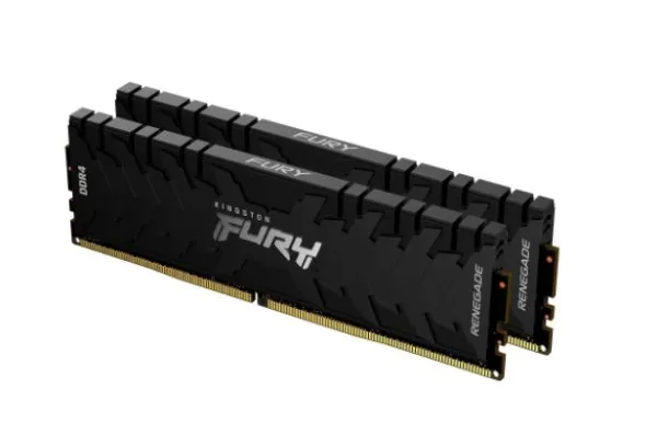 Kingston FURY Renegade - DDR4 - sæt - 16 GB: 2 x 8 GB - DIMM 288-PIN - 5333 MHz / PC4-42600 - CL20 - 1.6 V - ikke bufferet - ikke-ECC - sort