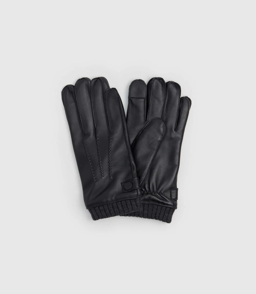 Gants cuir noir 