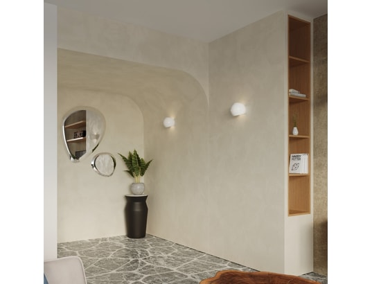 SOLLUX LIGHTING - Applique vernie globe blanc brillant