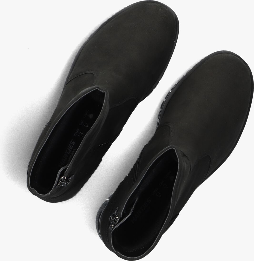 zwarte hartjes enkelboots nub h booty