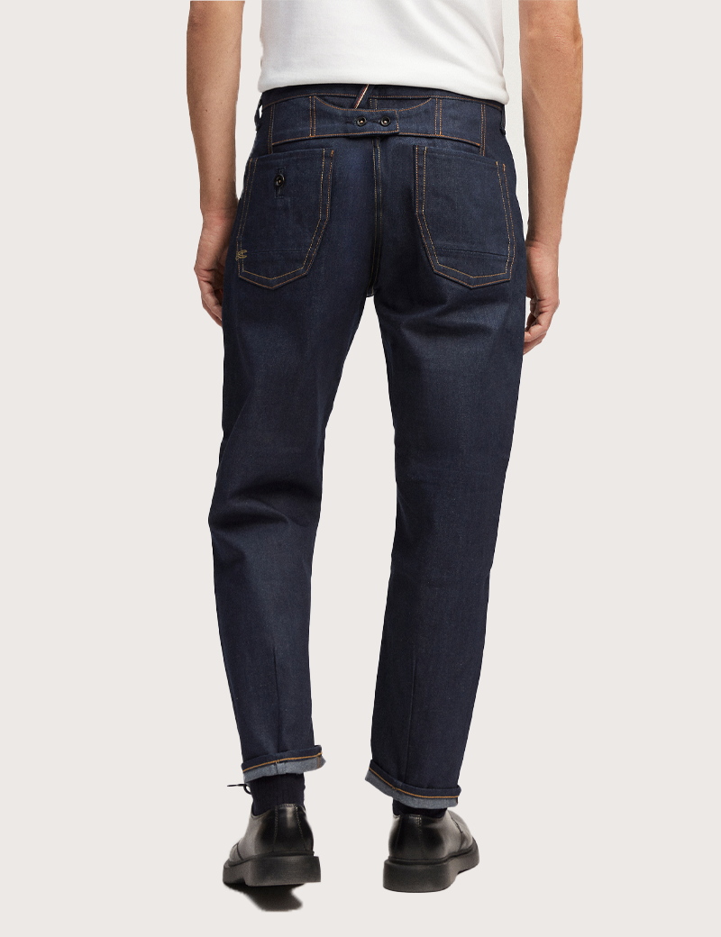 DENHAM JEAN HOMME COUPE RELAX BLEU FONCÉ