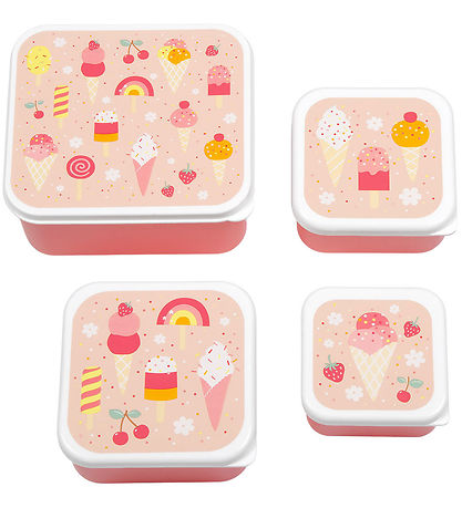 A Little Lovely Company Brotdosen-Set - 4 st. - Iceream