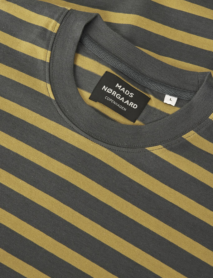 Mads Nørgaard - Copenhagen Cotton Jersey Stripe Frode Tee Sort og striber
