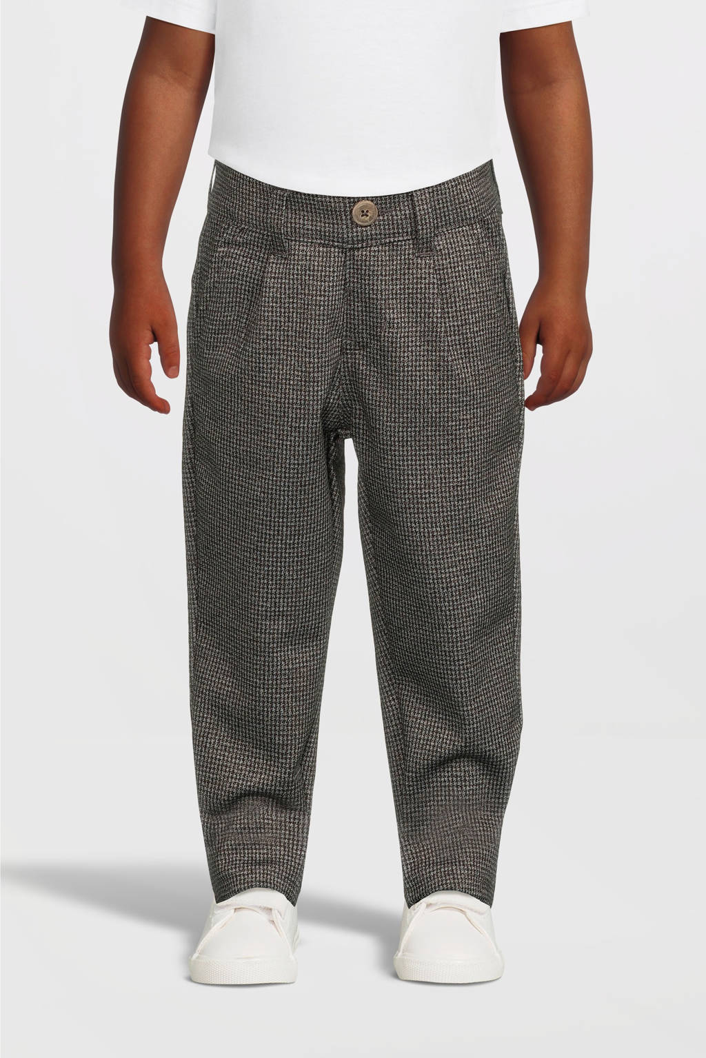 NAME IT baby geruite slim fit broek NKMSILAS