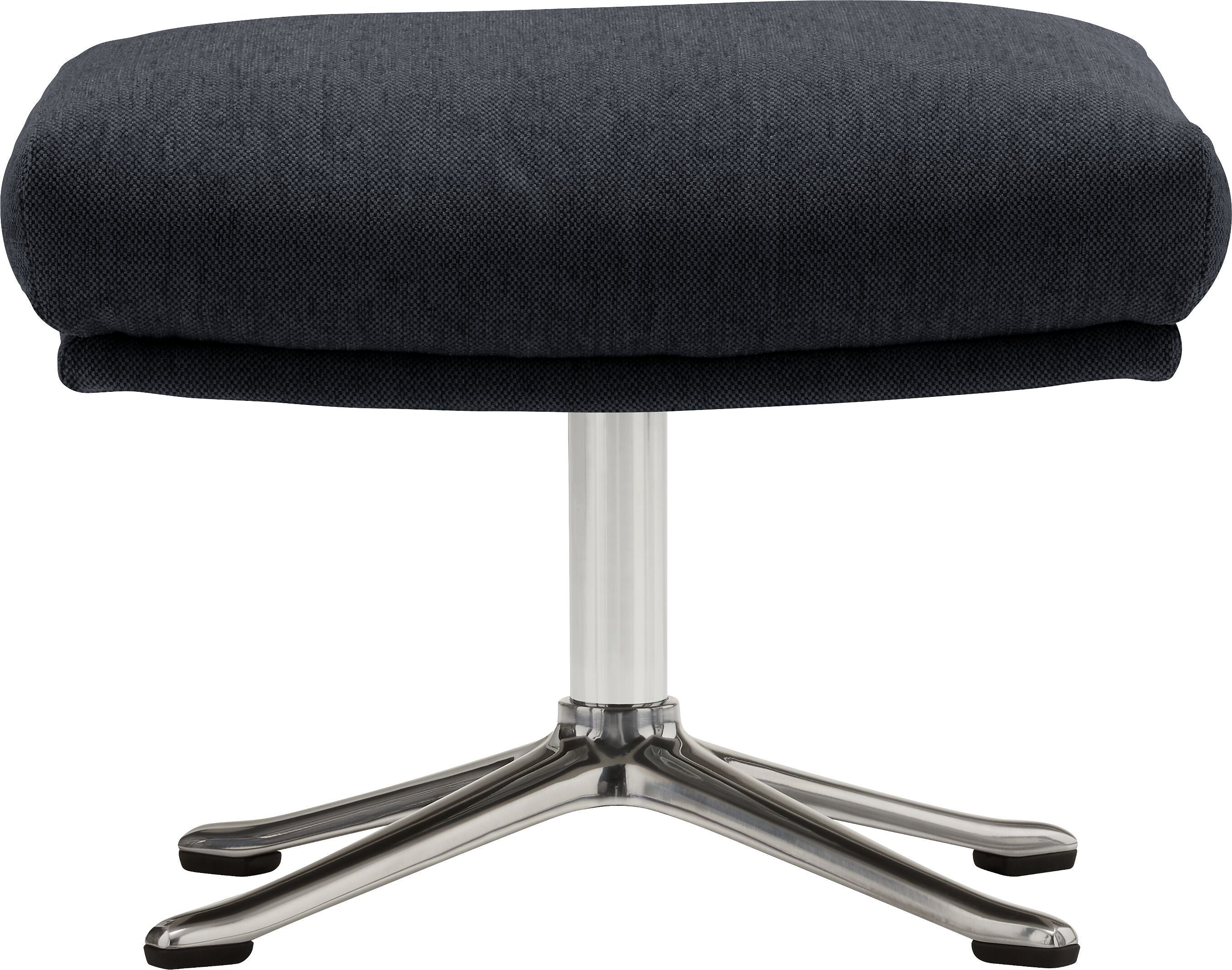 ANDRES Hocker - Dunkelgrau / B: 51.0 cm x T: 40.0 cm x H: 41.0 cm