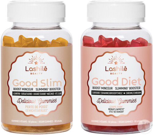 Lashilé Beauty Good Diet Coupe-Faim 60 Gummies + Good Slim Perte De Poids 60 Gummies