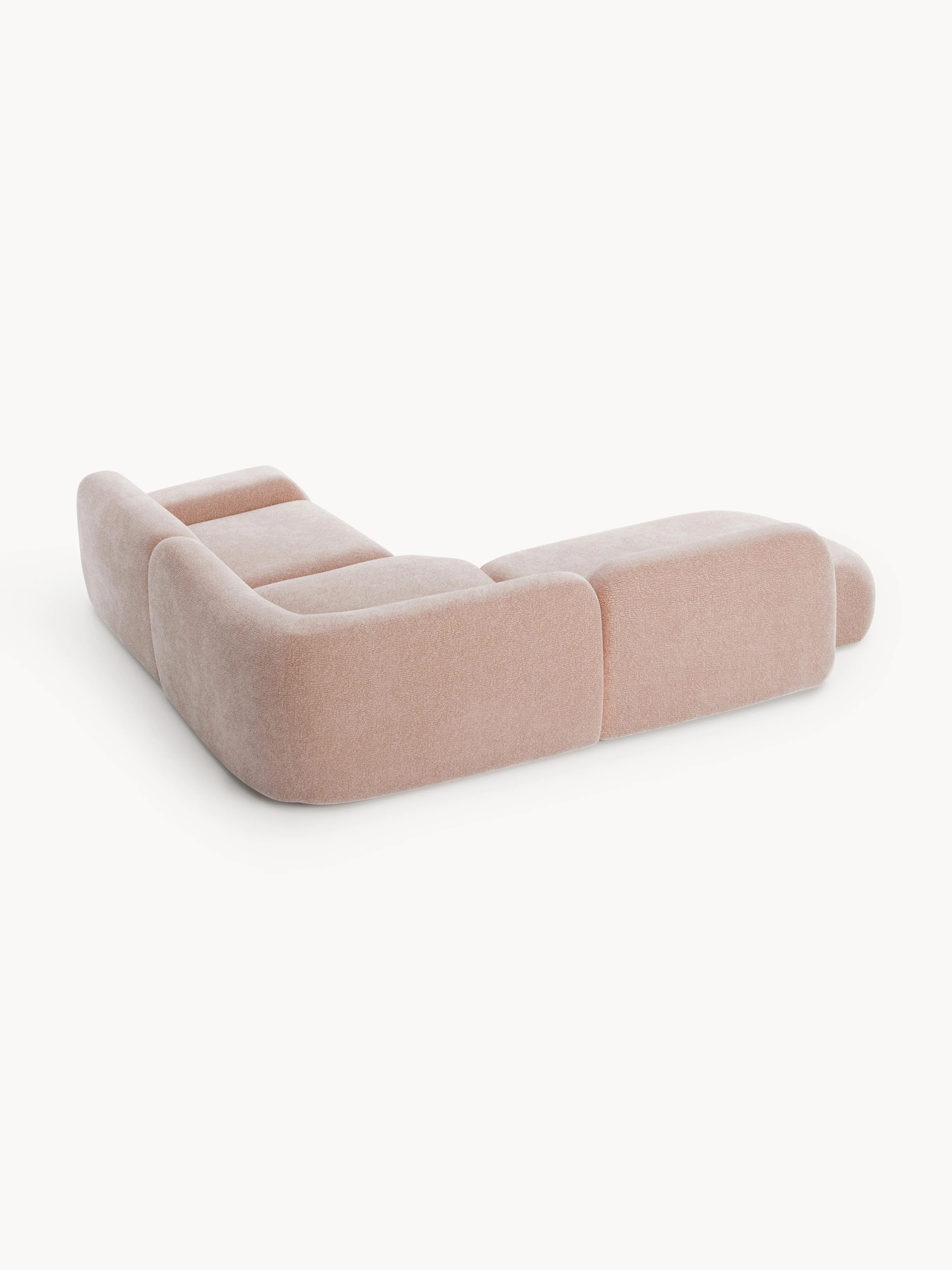 Modulaire hoekbank Wolke (4-zits) met chaise longue