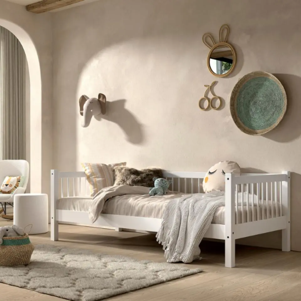 Kajuitbed Forrest 90x200 cm - massief beukenhout - wit