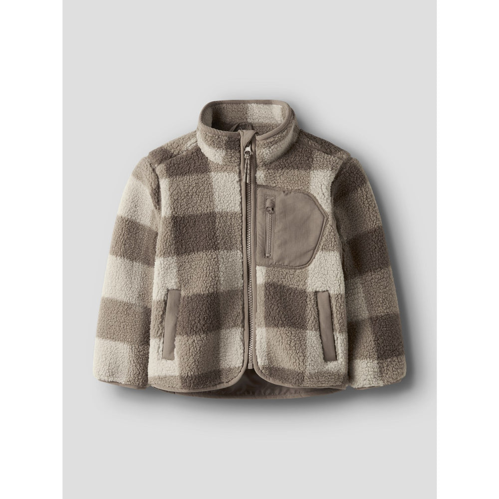 Køb Name It Fossil Nmmmonico Sherpa Jakke Check