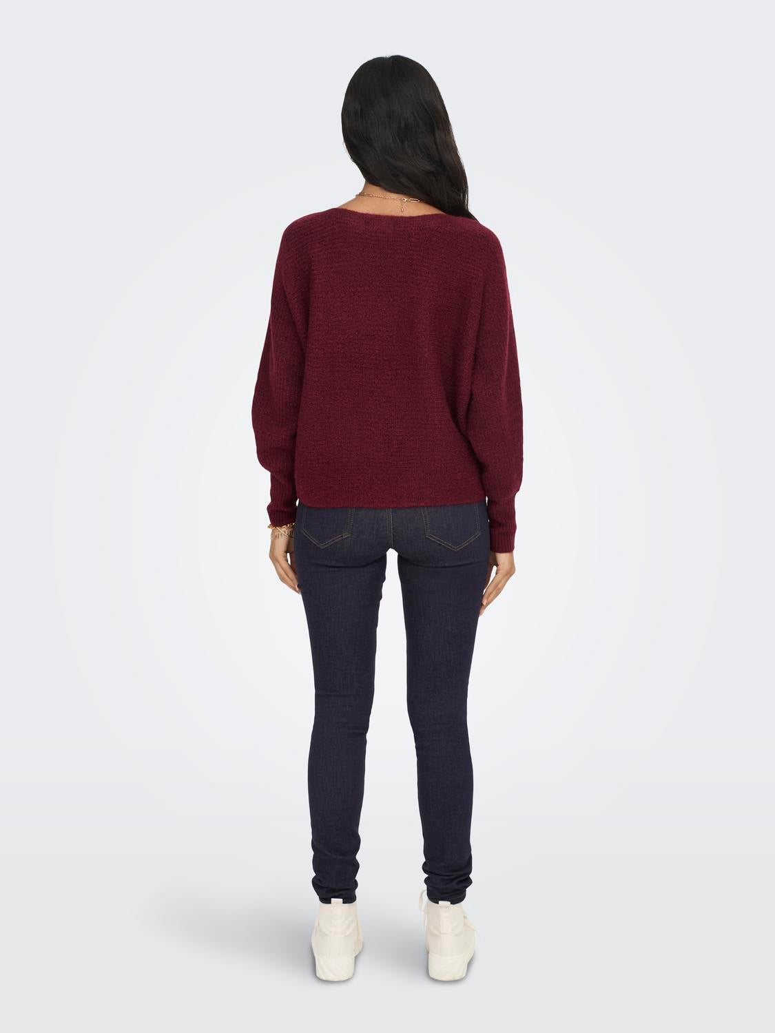 ONLDANIELLA Strickpullover Cabernet