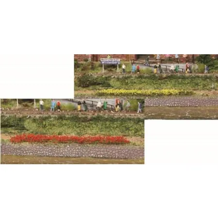 Heki 1814 Grasstreifen gelb-rot, gemischt, 100mm, 10 Stück