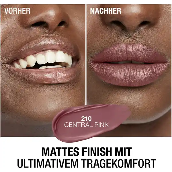 Lasting Perfection Mega Matte Liquid Lip Color, Fb. 210 Central Pink