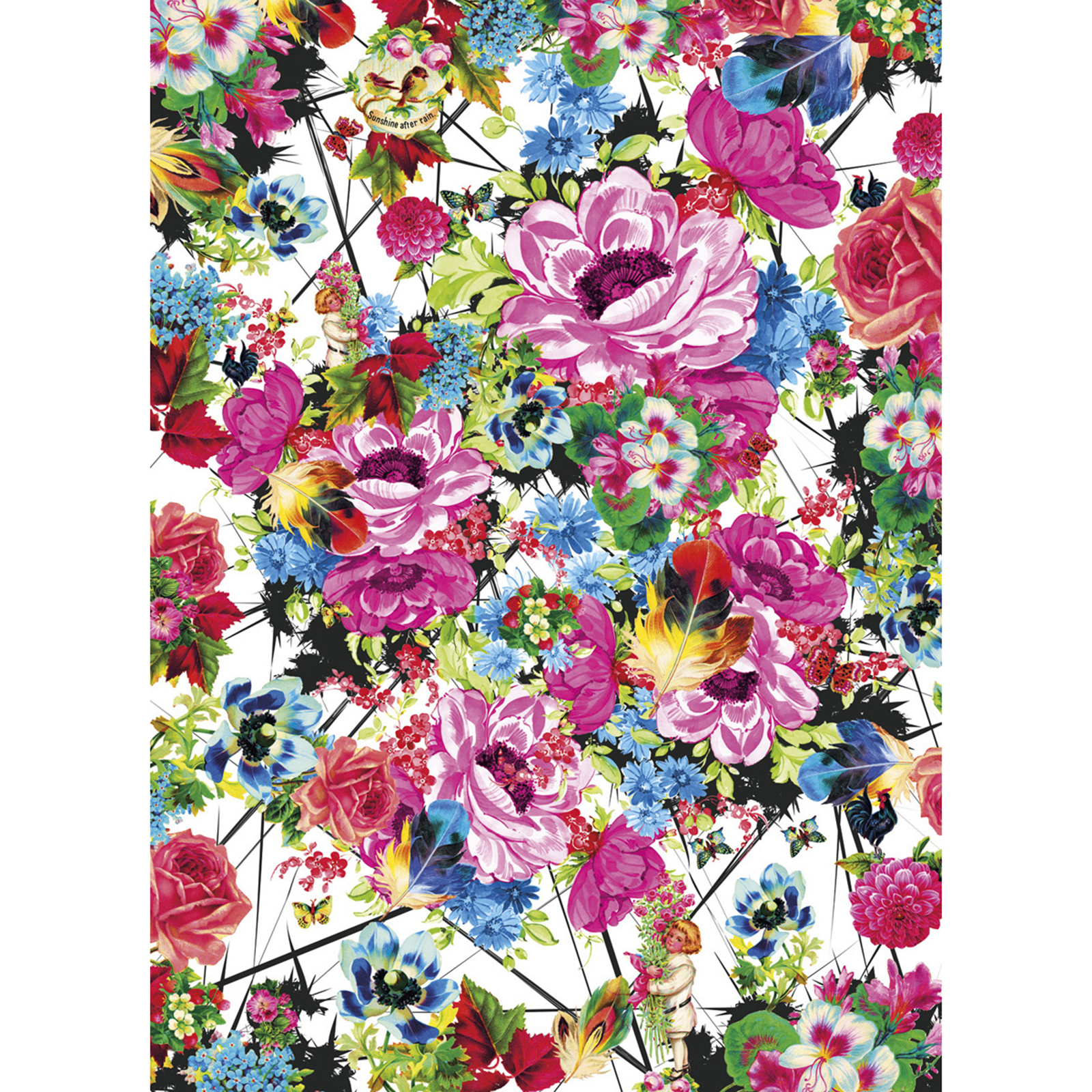Papier-Fototapete ROMANTIC POP - bunt - 184x254 cm