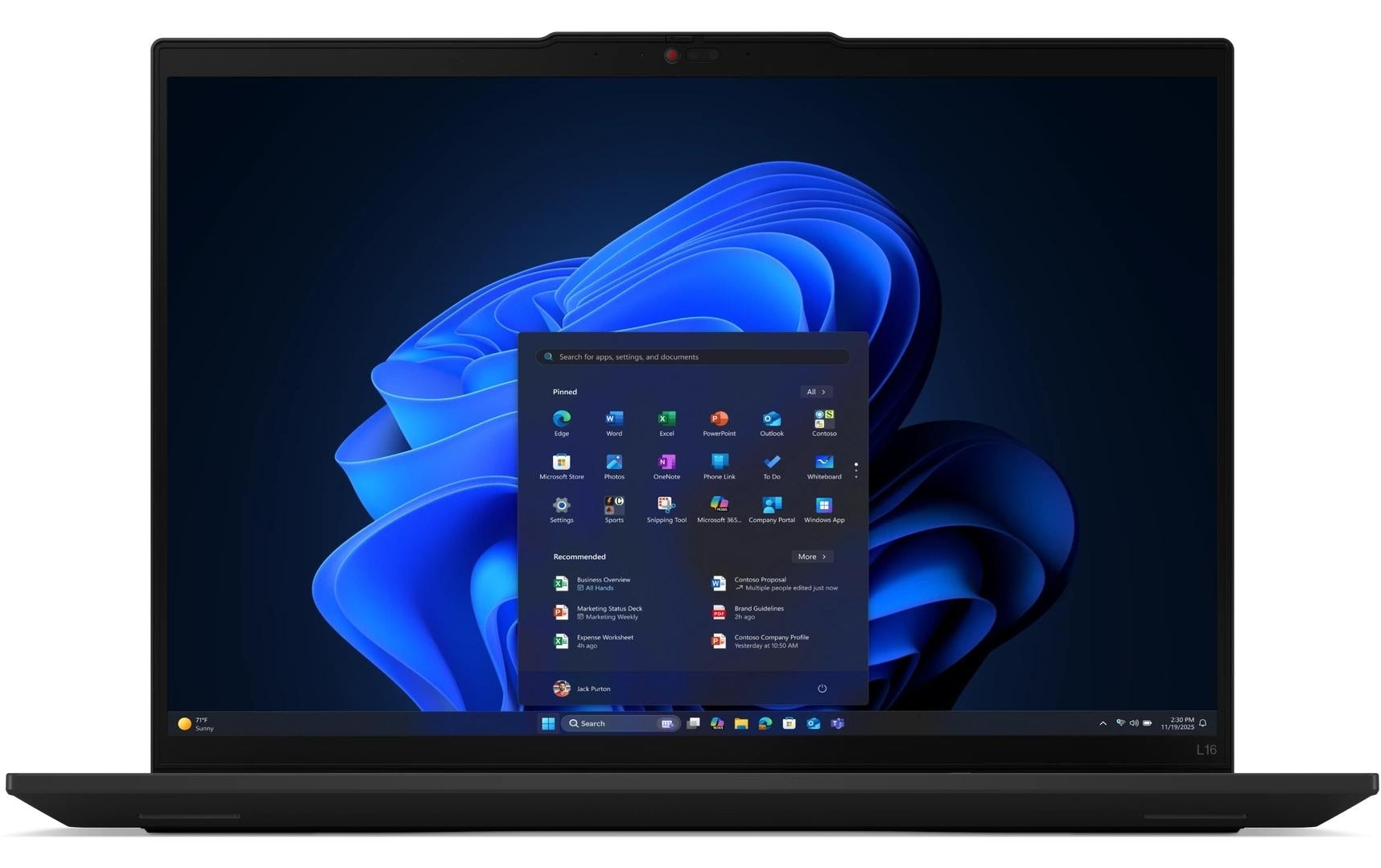 Lenovo Notebook »ThinkPad L16 G2 (Intel)« / 16 ″ Intel Core Ultra 5 512 GB SSD