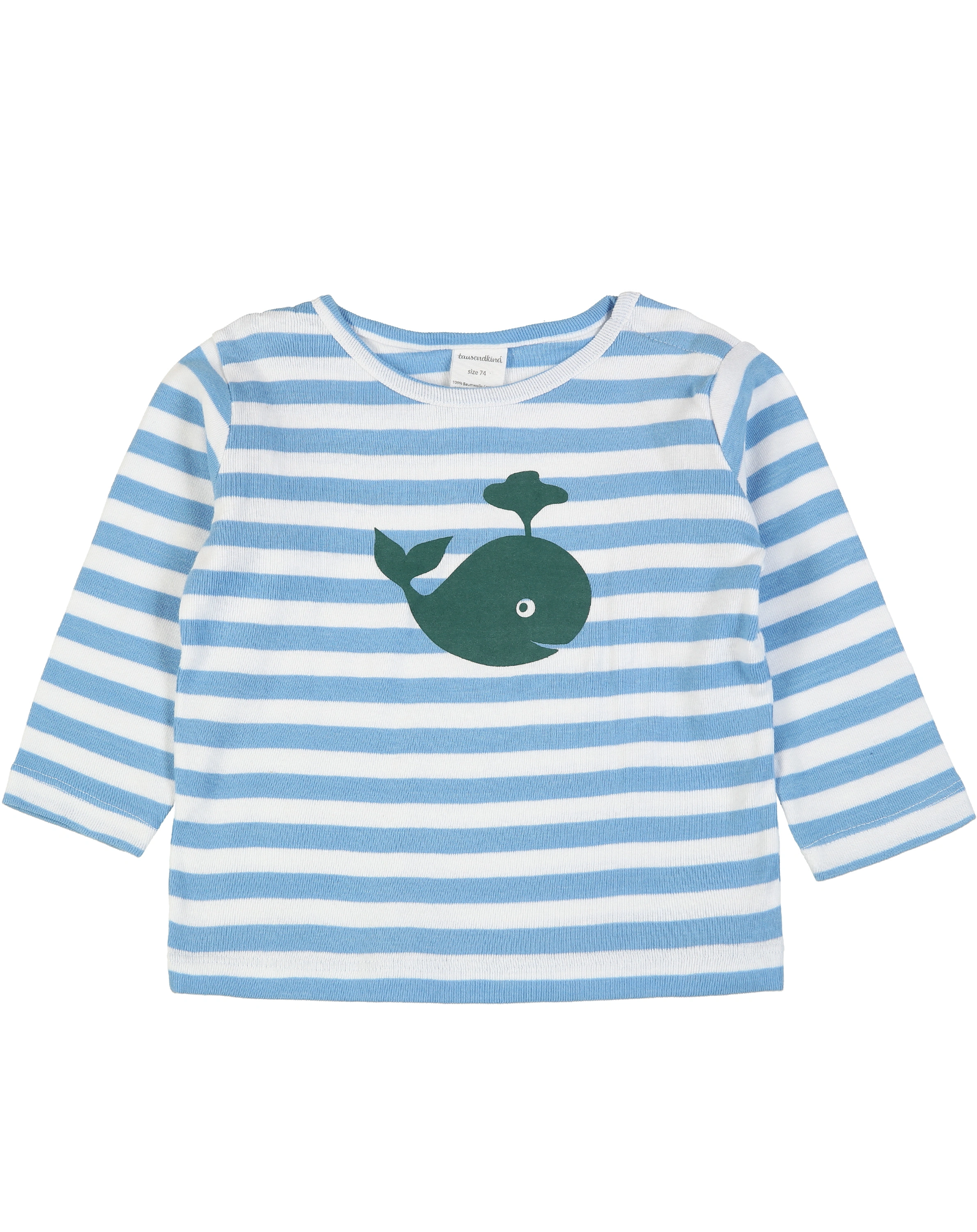 Langarmshirt WAL 2er-Pack in weiß/hellblau