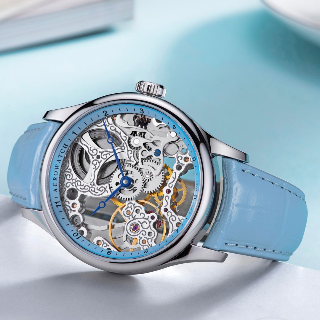 Aerowatch Renaissance Skeleton Lady Blau
