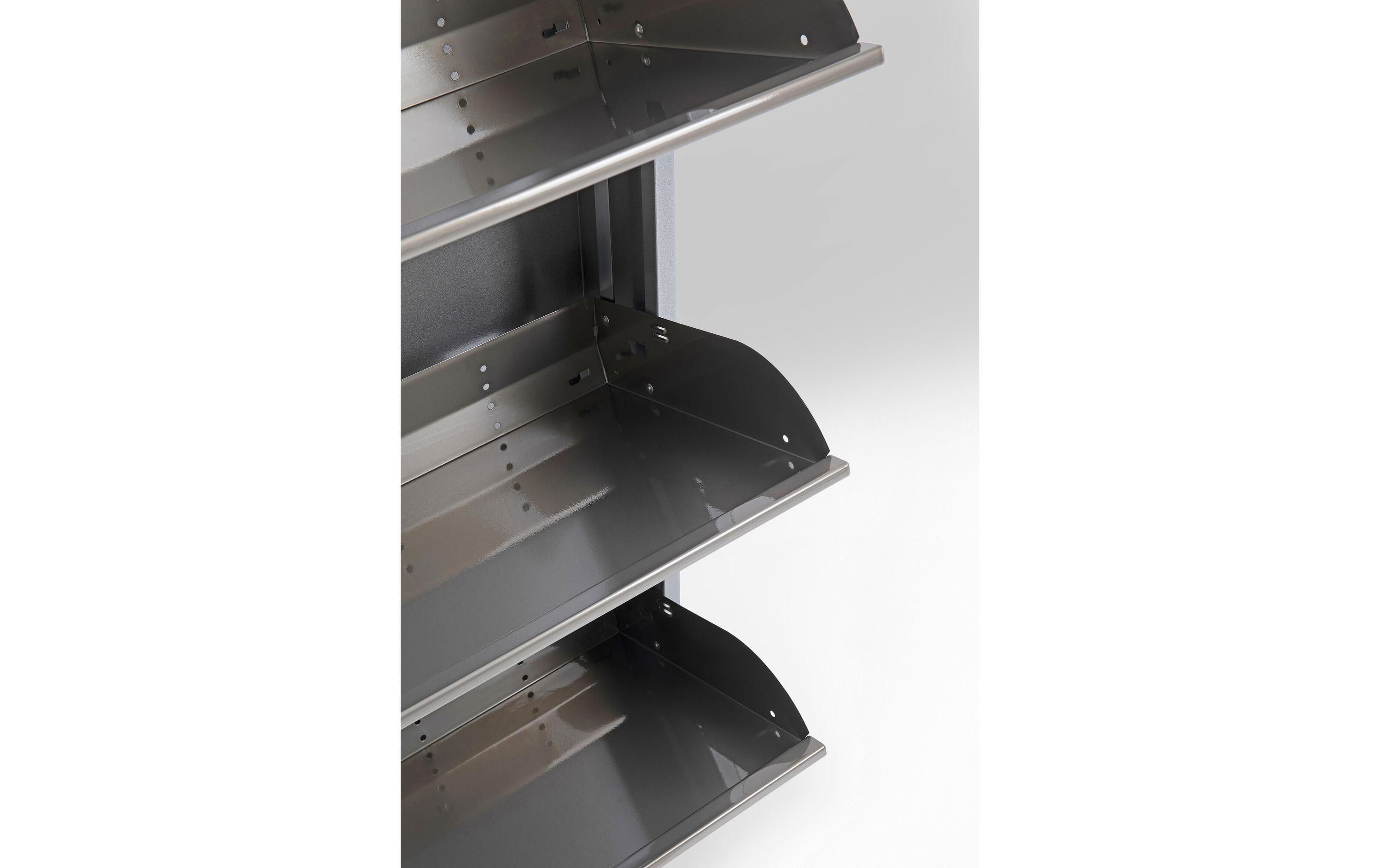 Schuhschrank Caruso 5-er, 50 x 170 cm, Silber<br>Schuhschrank